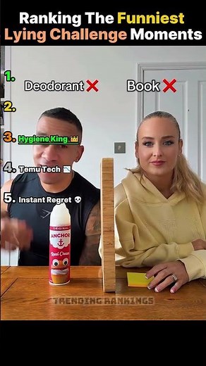 Ranking The Funniest Lying Challenge Moments 🤡 #shorts #funny