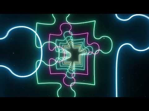 Neon Glowing Puzzle Tunnel 🧩 – Colorful Hypnotic Loop for Relaxing, Focus & Aesthetic Vibes (1 Hour)