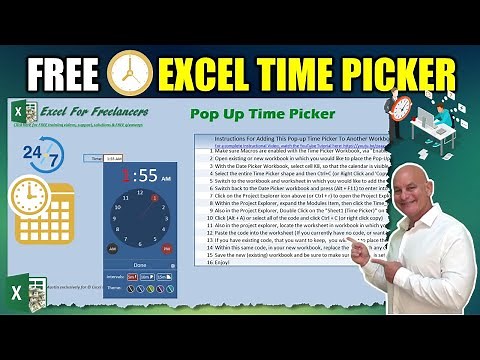 FREE Excel Time Picker Pop-Up That Will Change Your Life
