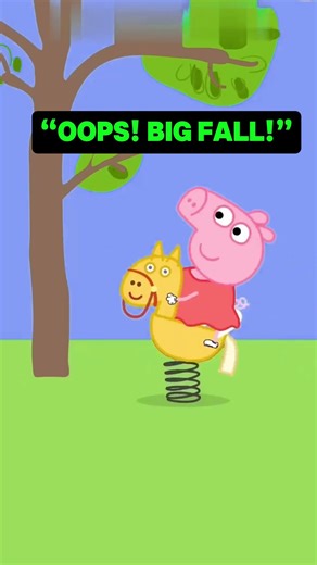 Funny Piggy Falls Off the Spring Horse 😂 | Cute Cartoon Animation for Kids”#FunnyCartoon#animation