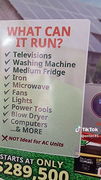 💰 Power Up Your Home for Less! 💰 Introducing the **Most Powerful Starter Solar Energy System** on the market for the dollar. ✅ **Price:** Only JMD $289,500 (Limited Time Offer!) ✅ **Value:** The BEST power-to-cost ratio guaranteed. ✅ **Delivery:** Island-wide delivery available! 🇯🇲 📍 **Shop Location:** Unique Building, 3 1/2 Caledonia Road, Mandeville (Above Industry Diesel, Left of Express Fitness Gym). 📱 **Call/WhatsApp:** (876) 821-1102 to secure yours before the price changes! #SolarEn