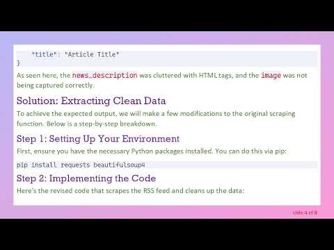 How to Properly Extract Information from an RSS Feed Using Python requests and BeautifulSoup