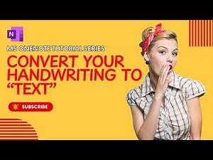 Easiest Way to Convert Handwriting to Text in OneNote - Microsoft OneNote Tutorial Series