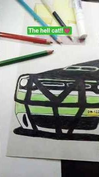 ⚡️ I Sketched the Hellcat – Dodge Charger! #Shorts