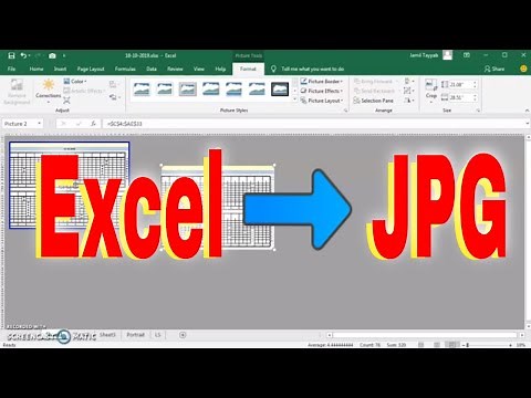 How to Convert Excel to JPG High-Resolution Image, XLSX to JPEG Photo converter HD Free