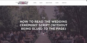 How to Read the Wedding Ceremony (Without Being Glued to the Page)