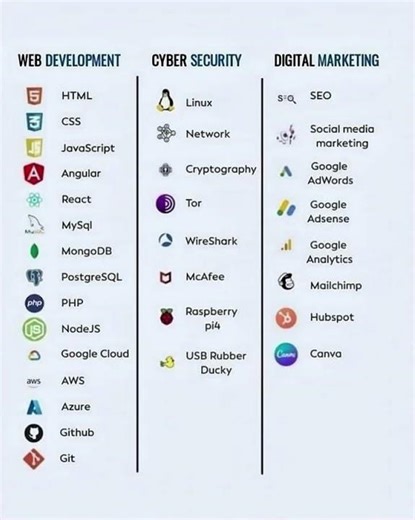 Which Programming Language Is Used in Which Course #programminglanguage