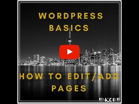 WordPress Basics - How to add or edit an existing page