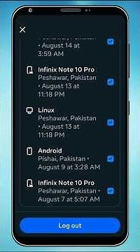How to logout facebook account from all devices