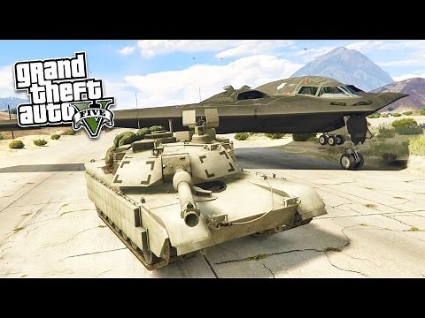 GTA 5 PC Mods - REAL LIFE ARMY MOD! GTA 5 Stealth Bomber & M1 Abrams Tank Mod! (GTA 5 Mod Gameplay)