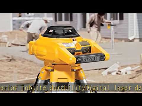 DEWALT Rotary Laser Level Kit, Indoor/Outdoor Survey Laser Transit (DW074KD)