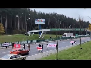 Белорусы дали отпор протестующим на дороге