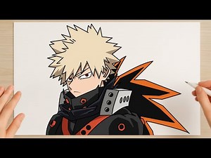 How to draw Bakugo from My Hero Academia | Step-by-Step Tutorial