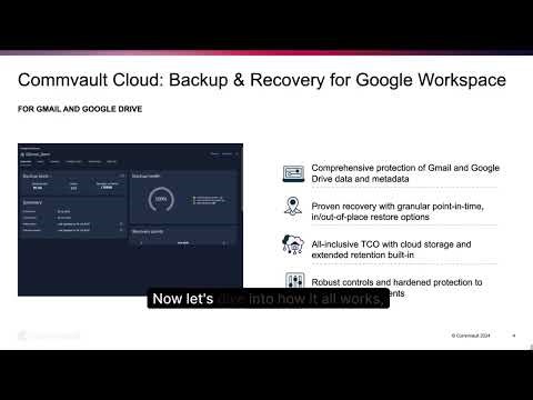 Commvault Cloud Backup & Recovery for Google Workspace | Demo