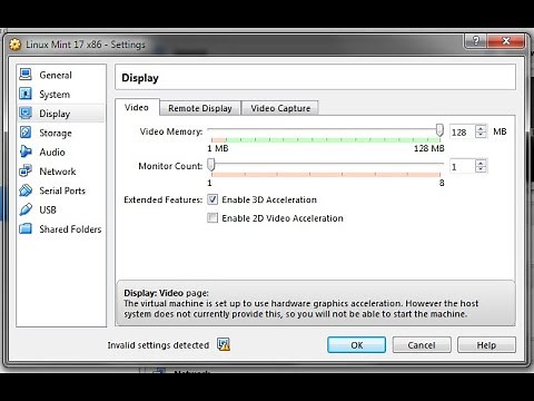 VirtualBox - Invalid Setting Detected Problem Solved