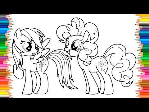 🎨Coloring My Little Pony Rainbow Dash & Pinkie Pie | Art For Kids, Easy Coloring, Drawing & Painting