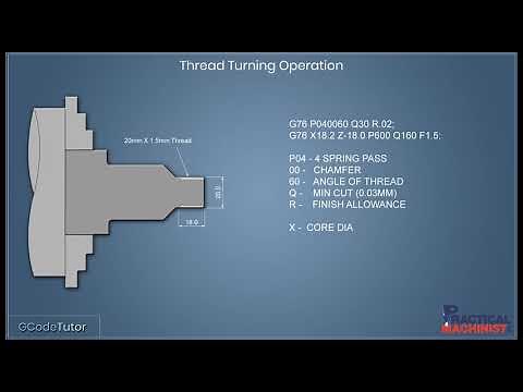 Screw cutting on a CNC Lathe using G76 code