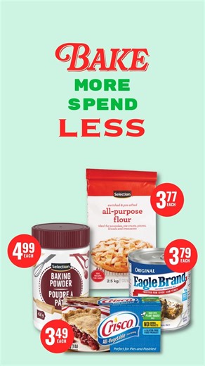 Bake more and stress less. Stock up on your holiday essentials. | Food Basics