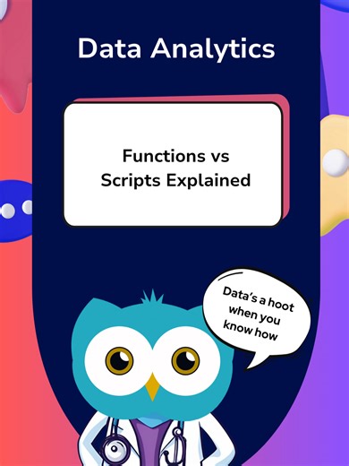 Functions vs Scripts Explained #data #python #datanalayst #dataanalysis #excel #DAX #exceltips #SQL #datainsights #fyp #machinelearning #tableau #pandas #datajobs #skillsbootcamp #datascience #datascientist #datasciencetok #datatok #powerbi