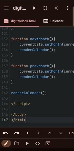 📅 Interactive Calendar Using HTML CSS JavaScript