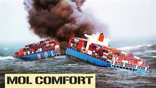 This Container Ship Broke in Two and Lost 4,293 Containers