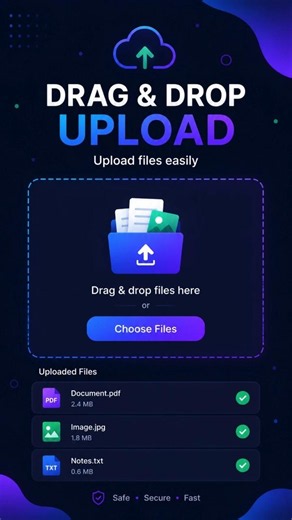 Drag & Drop Upload UI in jQuery #coding #shorts