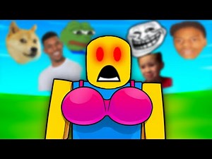 Playing Roblox FIND THE MEMES