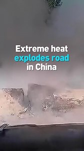 37K views · 605 reactions | Extreme heat caused a cement road to...