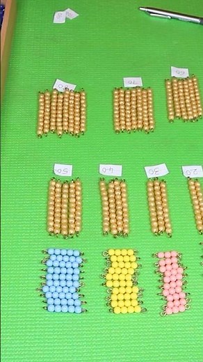 Lesson # 1 | How To teach Multiplication Tables Using Beads #montessorimaterial #math #homeschool