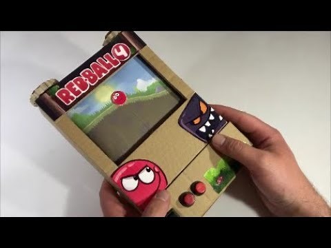 Red Ball. Cardboard game. DIY