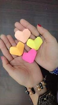 How to Make 3D Heart | Origami 3D Paper Heart #3dheart #origami #papercraft #ytshortsviral #short