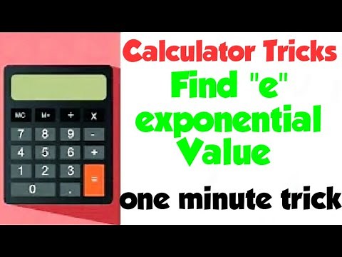 How to find value of exponential by calculator | Find "e" using Simple calculator