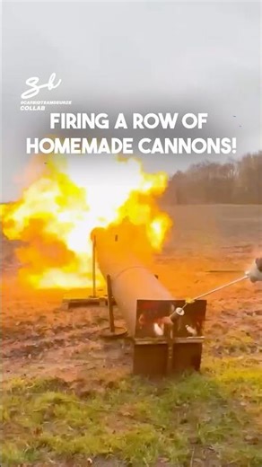 Firing A Row Of Cannons!🔥#cannons #fire #firing