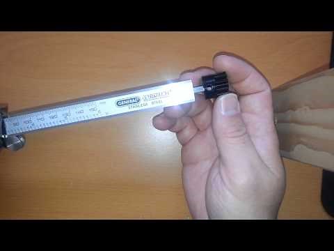 How to use a digital caliper to measure depth.