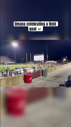 Umass celebrated a field goal to go down 45-3 against NIU 😅