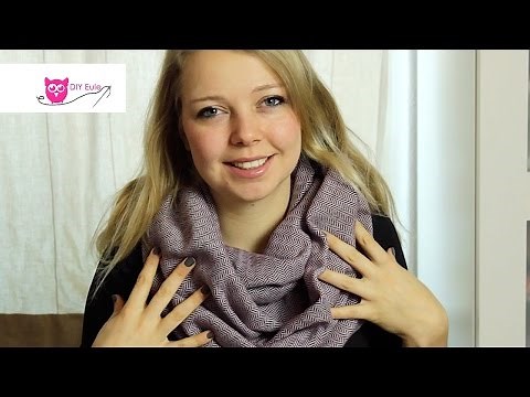 Anfängerprojekt: Loop Schal nähen – DIY Eule