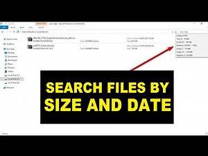 How to Find files by date modified in Windows