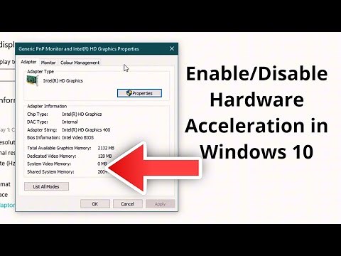 How to Enable or Disable Hardware Acceleration in Windows 10 in 10 seconds
