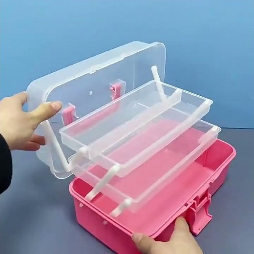 2/3 Layers Large Capacity Foldable Multifunctional Plastic Storage Box