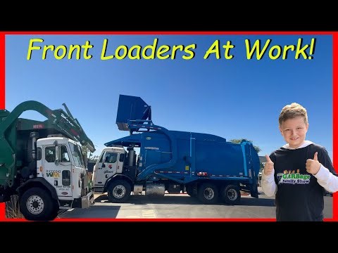 Follow Front Loader Garbage Trucks With Me!