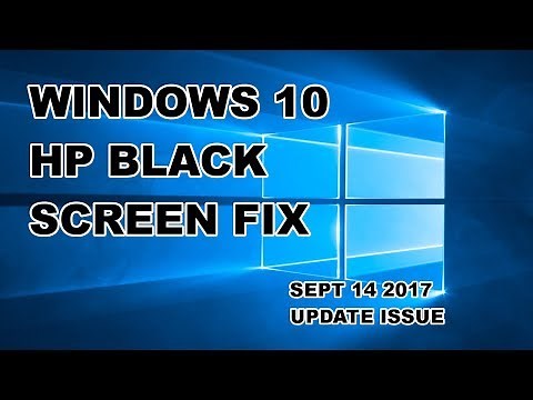 Windows 10 HP Black Screen Fix