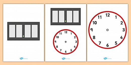 Blank Analogue and Digital Clock