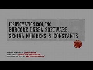 How to create Barcode Serial Numbers using the Barcode Label Software