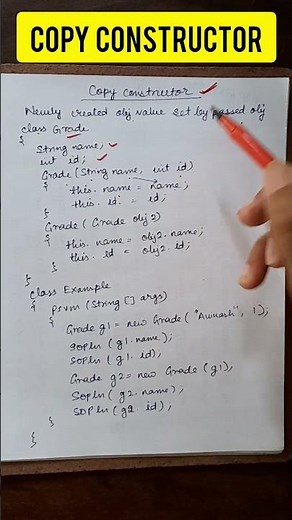 Copy constructor in java #java #javaforbeginners