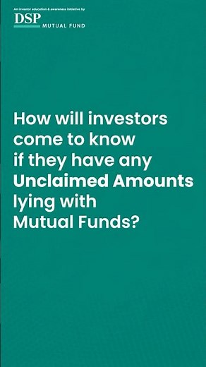 How to know if you have any unclaimed amounts? | @DSPMutualFund_in