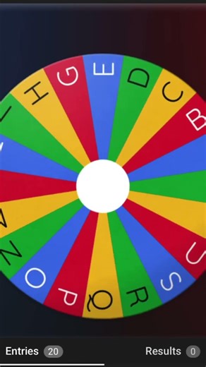 Day 7 of spinning a wheel with letters a-z