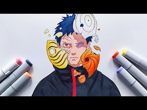 How to Draw Obito Uchiha - Step By Step Tutorial | Naruto