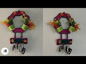 🌟DIY Key Ring Holder | Wall Hanging with Cardboard | ‪@CraftsBeat‬