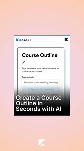 14 reactions | The formula to write the perfect AI prompt to generate a course outline: [Brief description of what your course will cover] + [target audience for your course] Examples of good course topics: ✍️ Social media marketing for small business owners ✍️ Watercolor painting for beginners ✍️ Advanced yoga teacher training Try out your course topic in our AI Creator Hub: https://bit.ly/3lCPq60 | Kajabi | Facebook