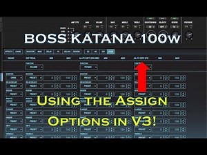 Assign Options for Boss Katana V3 Tone Studio: Expression Pedal set-up